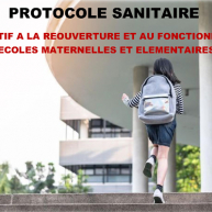 Réouverture des écoles - Le protocole sanitaire